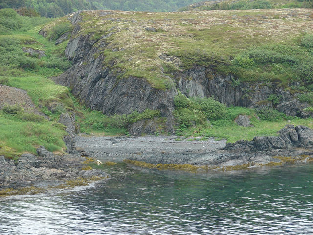 The north side of Three Mountains Harbour.